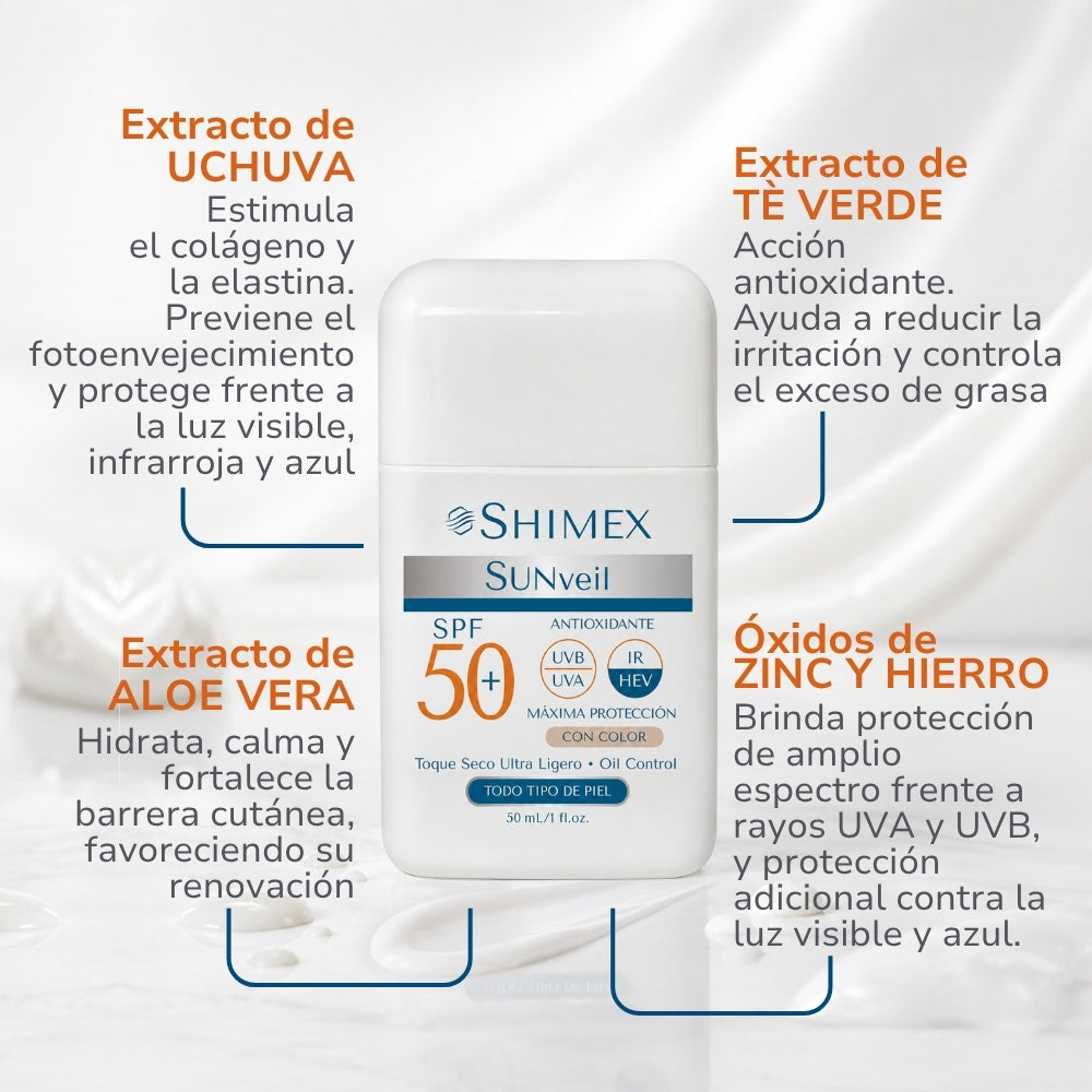 SUNveil Protector Solar Mineral SPF 50+ Con Color