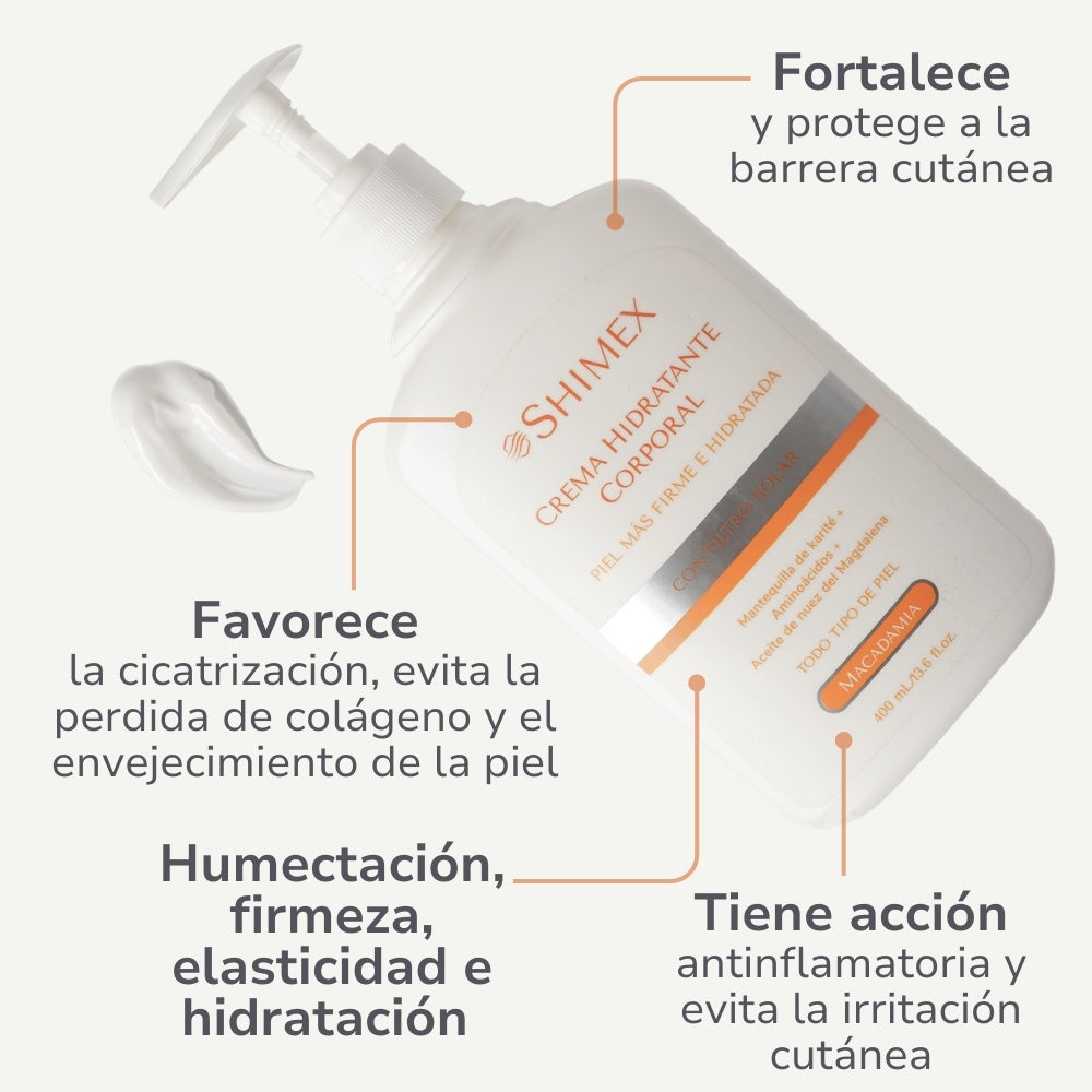 Crema Hidratante Corporal Macadamia x 400  ml