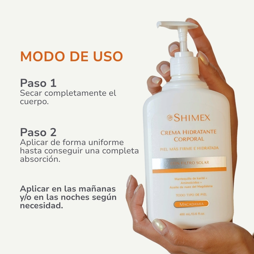 Crema Hidratante Corporal Macadamia x 400  ml