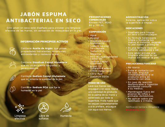 JABÓN ESPUMA ANTIBACTERIAL EN SECO 150ml